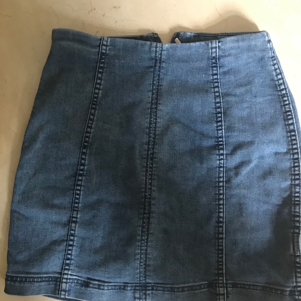 Free People jean skirt